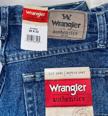 Wrangler Authentics Men's ZM100SW 30 x 32 Regular Fit Cotton Jeans