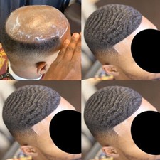 Lace Base Men's Toupee For Black Men Afro Curly African American Wigs Hair Unit