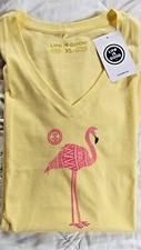 LIFE IS GOOD  Women's V-Neck "Tribal Flamingo" Tee Size M,L,XL NWT Free Shipping
