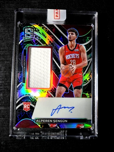 2021-22 Panini Spectra 75th Alperen Sengun Rookie Patch Auto /75 RC Sealed #201