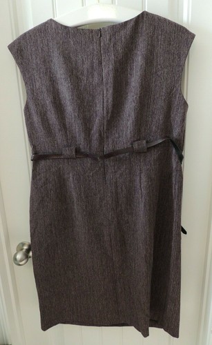 New Dark Purple Knee Length Belted Dress 14W - Picture 5 of 5