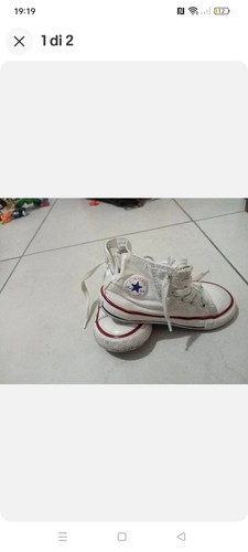 Scarpe converse all star colore bianco numero 24 | eBay