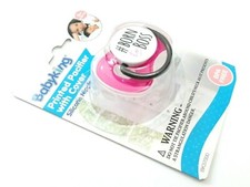 NEW BABY KING  BORN TO BOSS SOFT SILICONE PACIFIER 0 MONTHS BPA FREE PINK