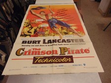 THE CRIMSON PIRATE 1952 BURT LANCASTER ROBERT SIODMAK ORIG 27x41