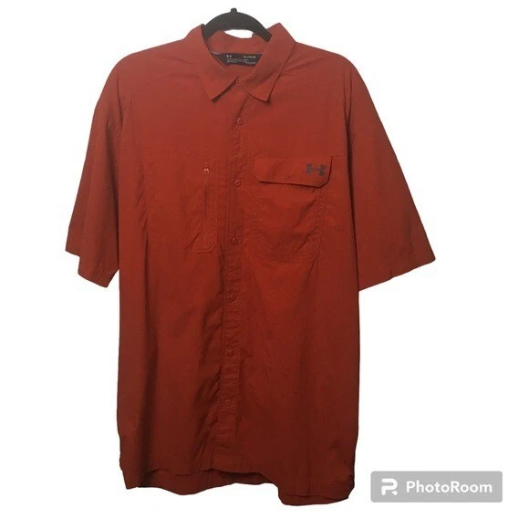 Under armour button down short sleeve shirt top