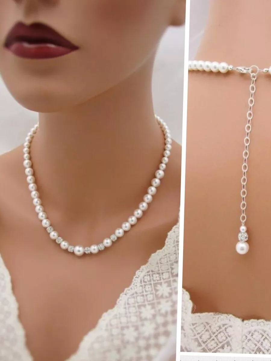 Bridal on sale pearl necklace