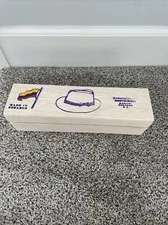 New Montecristi Rollable Straw SunHat with Balsa Wood Box; Ecuador