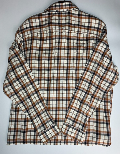 Timberland Shirt Size XL Mens Regular Fit Beige Brown Black Check Long Sleeve - Picture 7 of 11