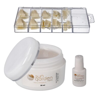 Sun Garden Nails Grundiergel klar 30ml + 100er Tipbox + 7ml Tipkleber