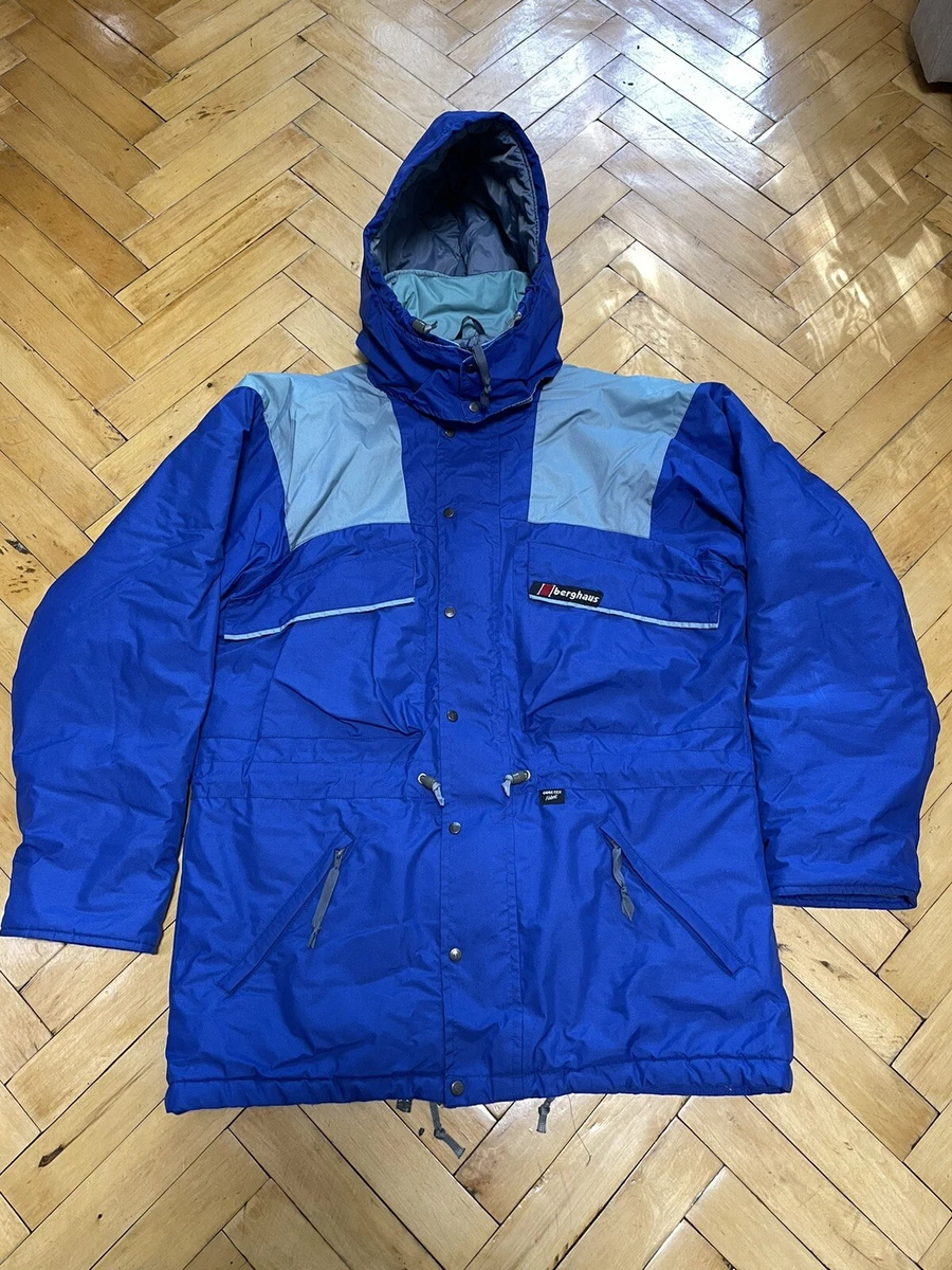 Vintage Berghaus Men’s Gore-Tex Jacket Parka Blue Size XL Made In Great Britain