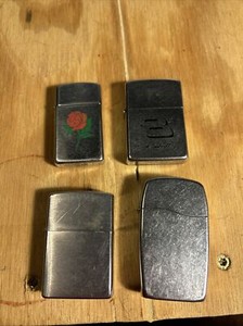 Vintage Lot of 4 Zippo Lighters