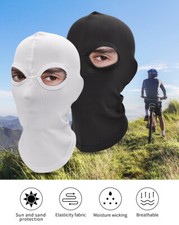 Cycling Balaclava 2 Hole Ninja Hood Anti-UV Face Mask Helmet Liner Halloween US
