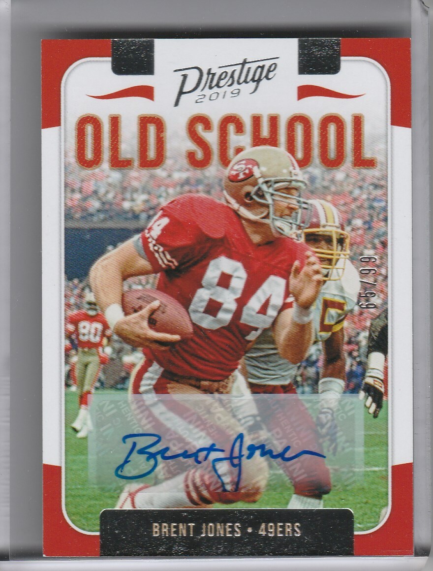 2019 PANINI PRESTIGE #OS-BJ BRENT JONES AUTOGRAPH SAN FRANCISCO 49ERS 65/99 9099