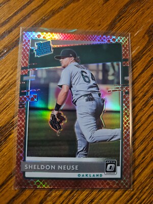 Sheldon Neuse RC -2020 Donruss Optic Red Dragon Scale Prizm #/88 No.69 Athletics