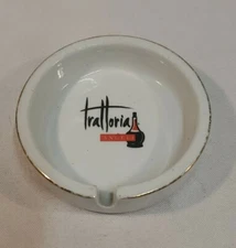 Trattoria Angeli Logo Ceramic Ashtray Used