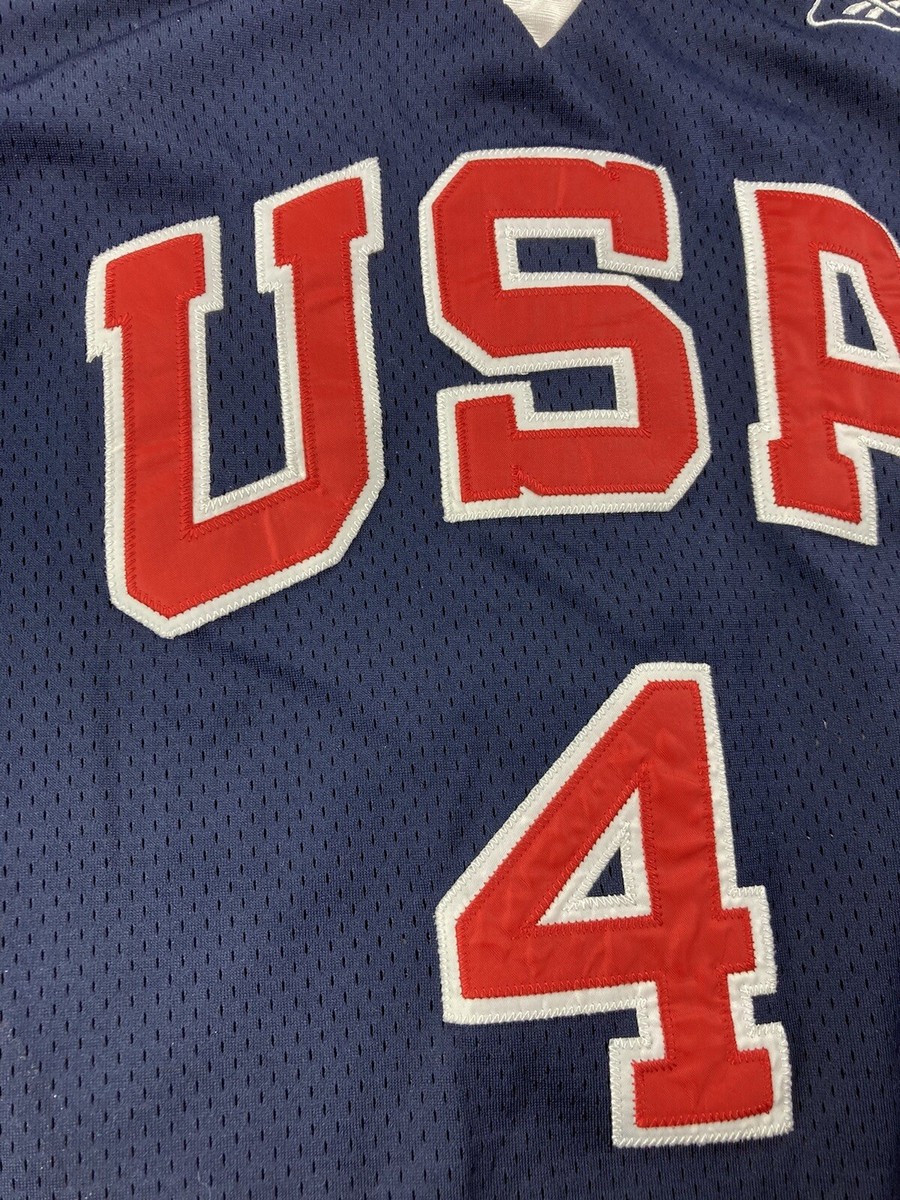 Reebok Authentic Allen Iverson 2003 Team USA Olympics Sewn
