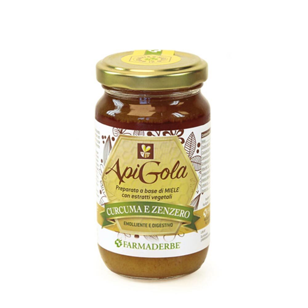 Farmaderbe Apigola Miele Curcuma e Zenzero, 250g