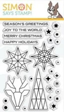 SIMON SAYS STAMP - Abstract Holiday Stamp Set.  NEW