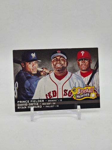 Prince Fielder David Ortiz Ryan Howard BASEBALL HEROES 2006 SP Authentic #SPAH65