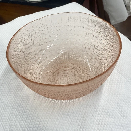 Vintage Pink Depression Glass Serving Bowl