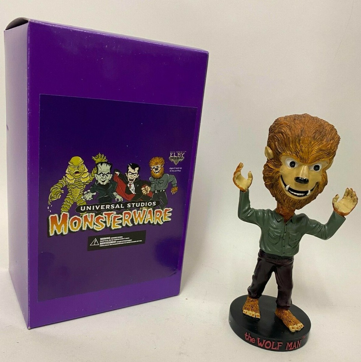 3 Vintage 1997 Universal Monsters Wolfman Dracula Bobble