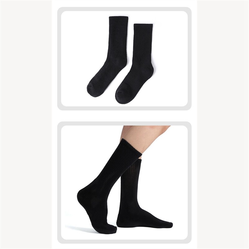 SAOLA 5 Paia Calze Uomo Suola Cuscino Taglia Libera Cotone Caldo Ricco Spesso Sport Lavoro