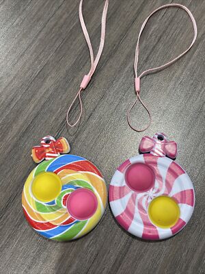 Simple Dimple Fidget Popper Toy - Push Pop Up It Bubble Fidget - Candies Set 2pk