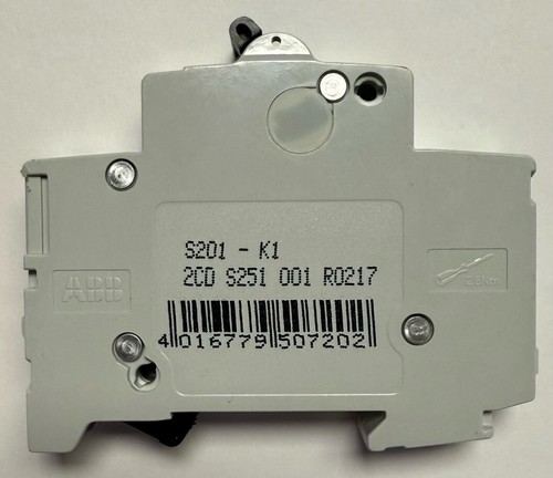 ABB Sicherungsautomat 1-polig / 1A / 2CD S251 001 R0217 / S201-K1A - Picture 6 of 7