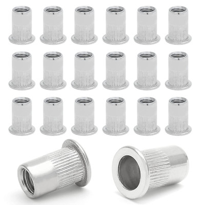 20PCS 5/16''-18 Stainless Steel Threaded Insert Rivet Nut, 5/16-18UNC Rivnuts ...