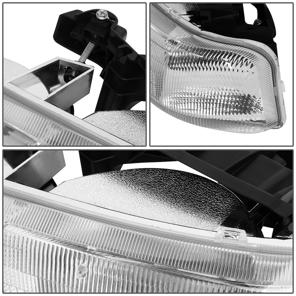 PARA 1999-2006 CHEVY SILVERADO SUBURBAN TAHOE FAROL CROMADO/CLARO + LÂMPADAS PARA-CHOQUES - Imagem 4 de 4