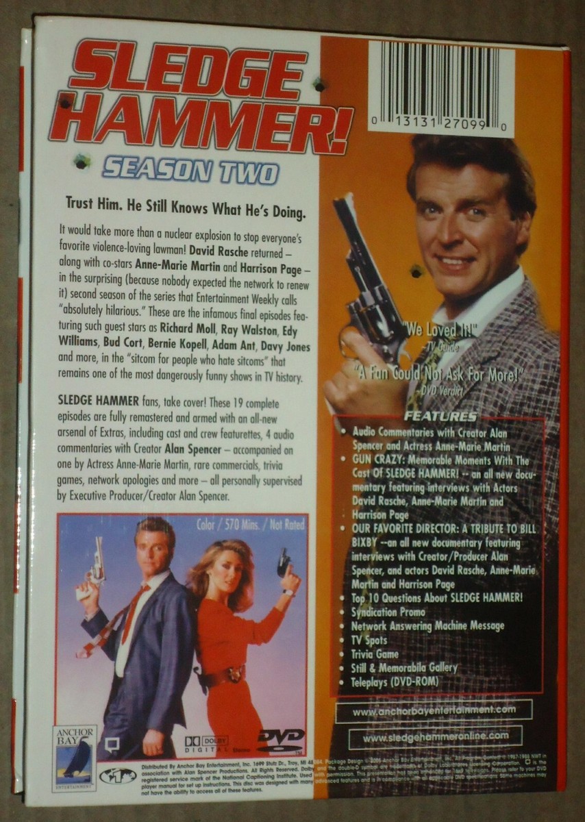 Sledge Hammer Season 2 R1 4 Disks TV Series Box Set DVD | eBay