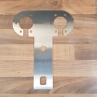 STAINLESS STEEL TOWBAR ELECTRICS MOUNTING PLATE WITH CABLE SLOT  Double SOCKET