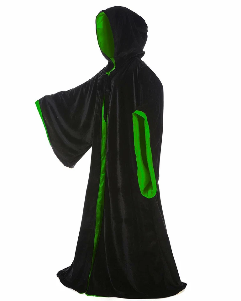 Velvet Wizard Robe Halloween Cloak Fancy Cosplay Costume - Image 3 of 4