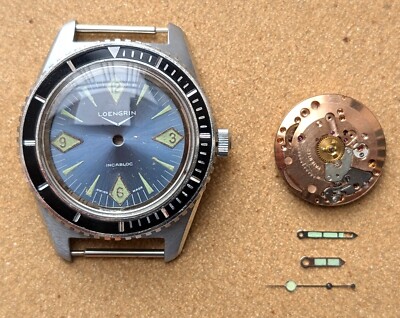 Loengrin Uhr Diver Watch Sub Oversize 40mm Bausatz 60er Jahre Rare Deep