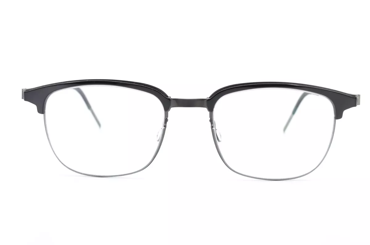 Lindberg Glasses Spectacles Model 9835 50-19 T407 135 U9 Black Dark Grey  Strip | eBay