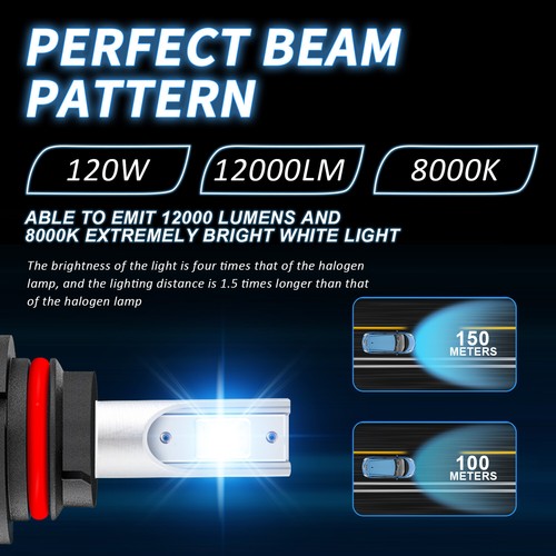 For MITSUBISHI GALANT 2004-09 - 2X 9007 HB5 8000K LED Headlight Bulbs Hi/Lo BEAM - Picture 5 of 12