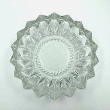 Vintage KIG Clear Glass Ashtray 8" Round Great for Cigars or other Tobacciana