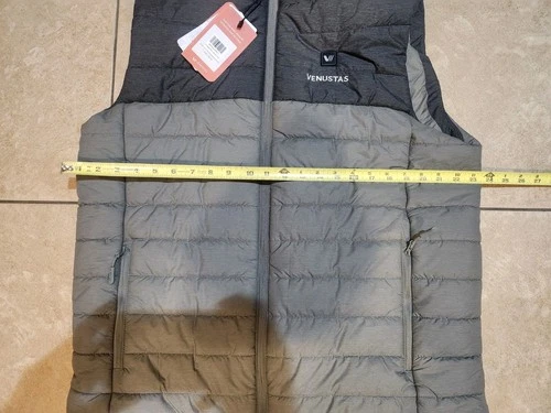 NWT Venustas Heated Puffer Vest Gray Mens Large No Battery image 10