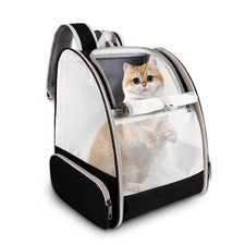 Cat Backpack Carrier,Pet Carrier Airline 15'' L x 12.6'' W x 16.5'' H, Black