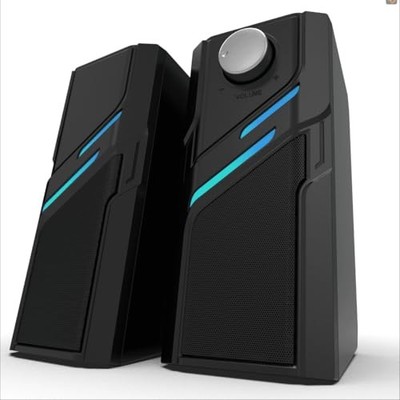  Computer Speakers for Desktop PC with Easy Knob, Clear Powerful Sound, Touch 
