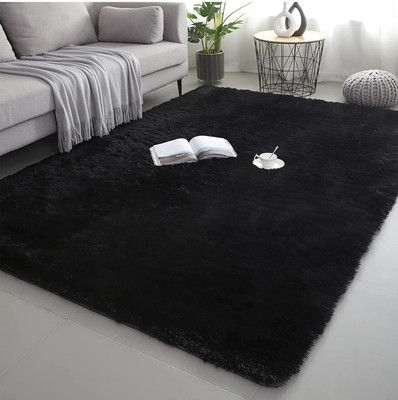 Teppiche Wohnzimmer Grau Vorleger für Schlafzimmer Anti Silp Weich Shaggy Batik Plüsch