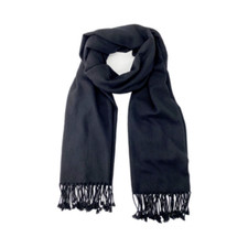 The Pashmina Store 100 Cashmere Pashmina Wrap 3ply Black 28x80  