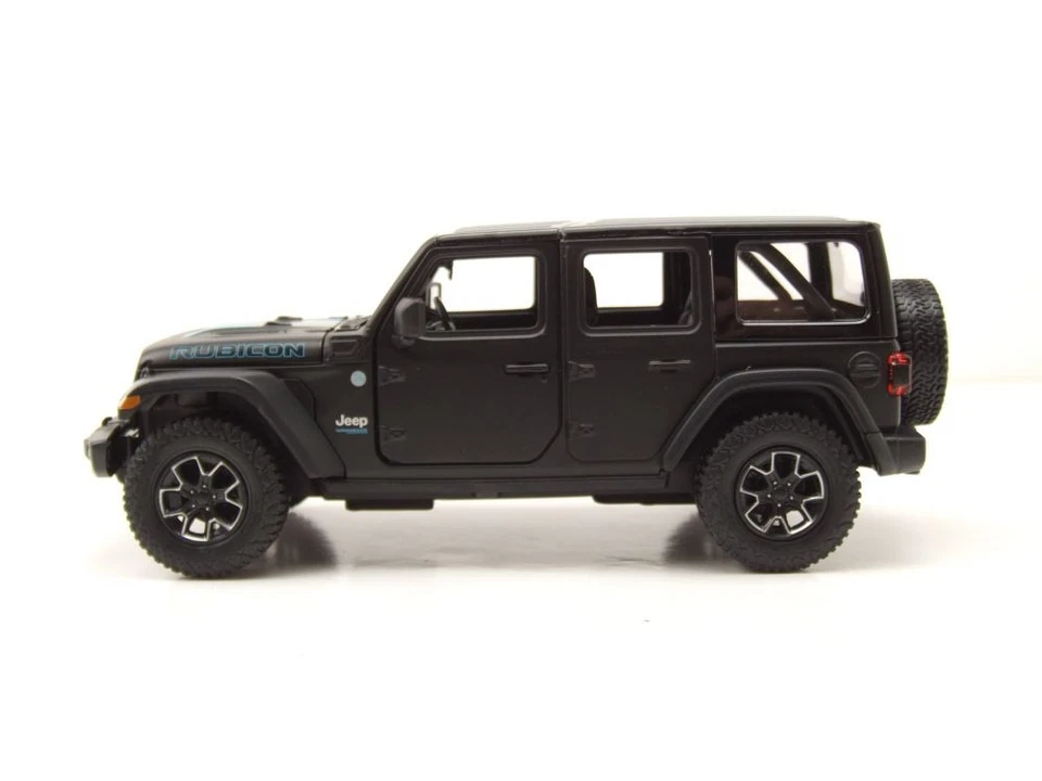Jeep Wrangler Rubicon 4XE Nero Modellino 1:24 Rastar - Immagine 3 di 4