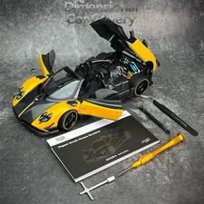 1/18 PAGANI ZONDA Cinque Roadster 2009 Yellow Almost Real Diecast Model Car