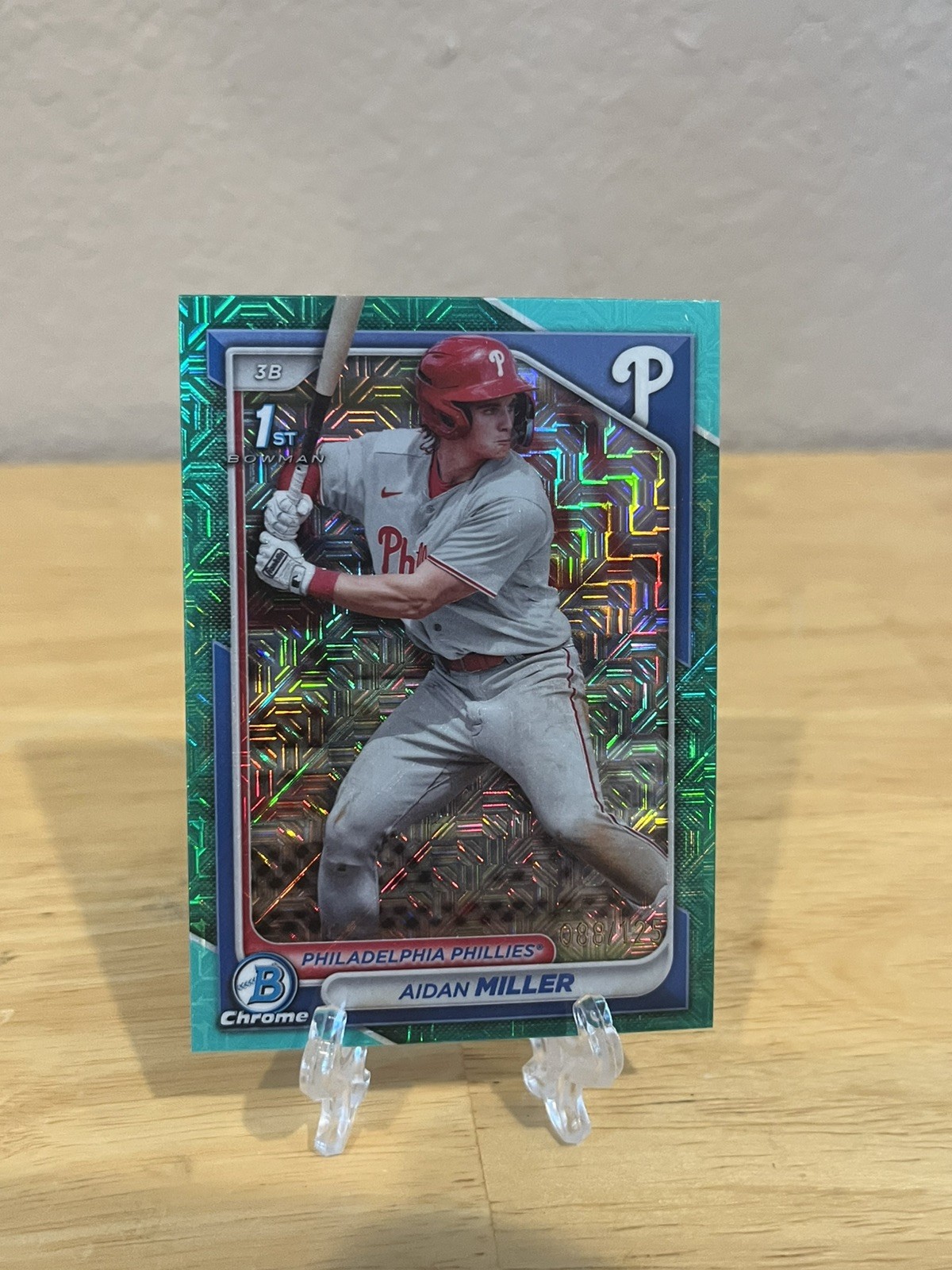 2024 Bowman Chrome 1st Aidan Miller Aqua Mojo Refractor /125