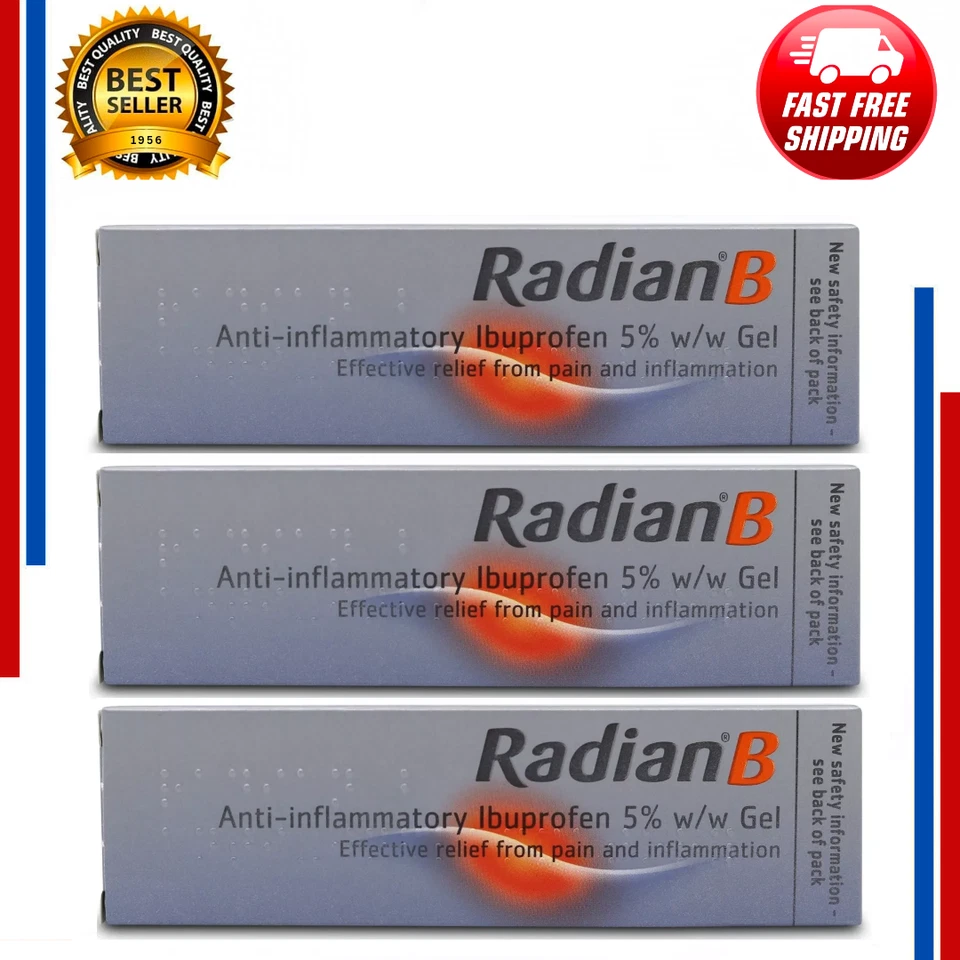 Radian B Ibuprofen 5% Anti-Inflammatory Pain Relief Gel