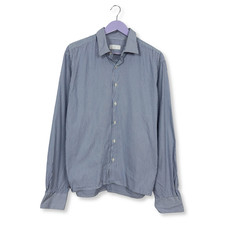 Camicia Prada a righe blu e bianca - Taglia 45 uomo