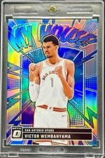 Victor Wembanyama RARO HOLO REFRACTOR TARJETA DE INVERSIÓN PANINI SPURS COMO NUEVO