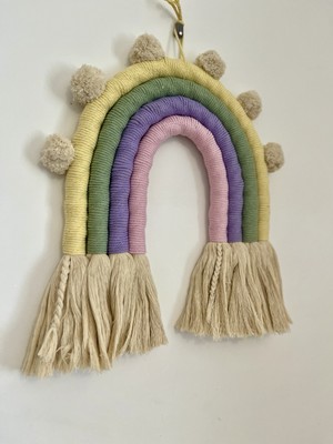 Regenbogen Makramee Wandbehang Deko für Kinderzimmer und Kinder