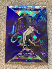 2025 Panini Crusade Baseball Kumar Rocker Blue Cracked Ice #31 Rookie RC